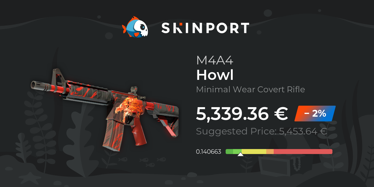 M4A4 | Howl (Lidt slidt) - Counter-Strike 2 - Skinport