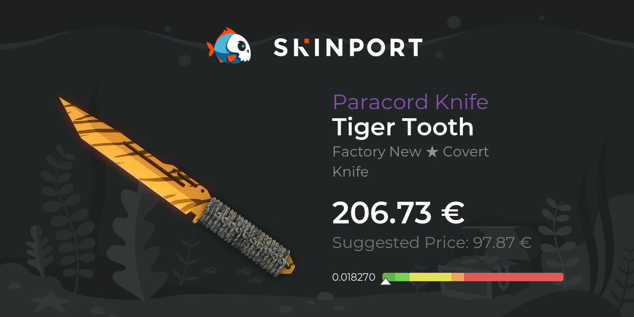 Paracord Knife | Tiger Tooth (Factory New) - Counter-Strike 2 - Skinport