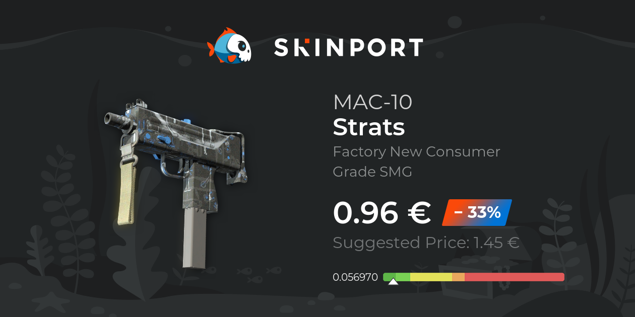 MAC-10 | Strats (Factory New) - Counter-Strike 2 - Skinport