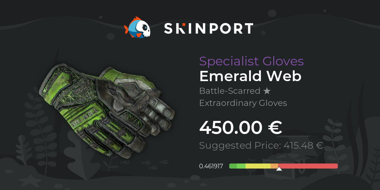 Specialist Gloves | Emerald Web (Battle-Scarred) - Counter-Strike 2 ...