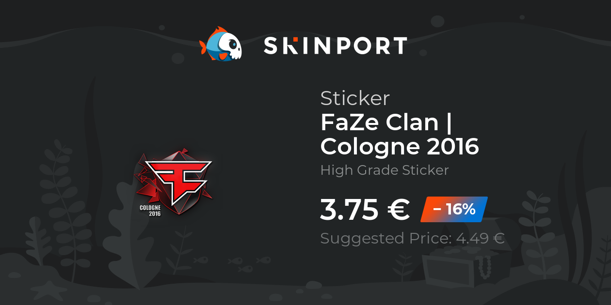 Sticker | FaZe Clan | Cologne 2016 - Counter-Strike 2 - Skinport