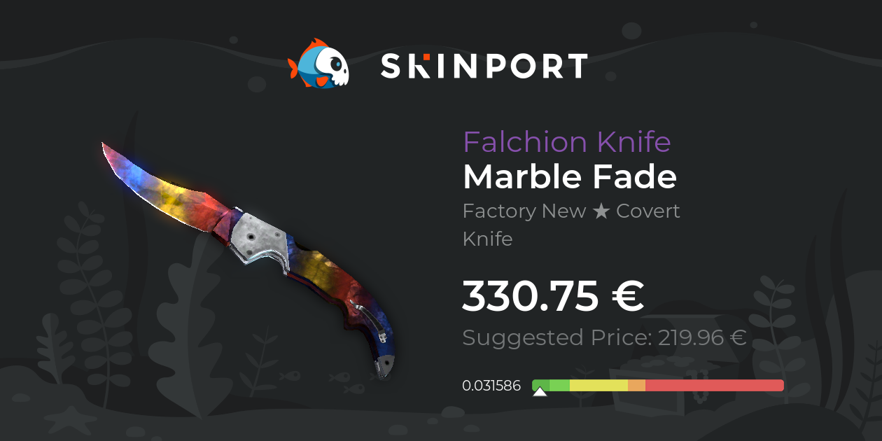 Falchion Knife | Marble Fade (Factory New) - CS:GO - Skinport