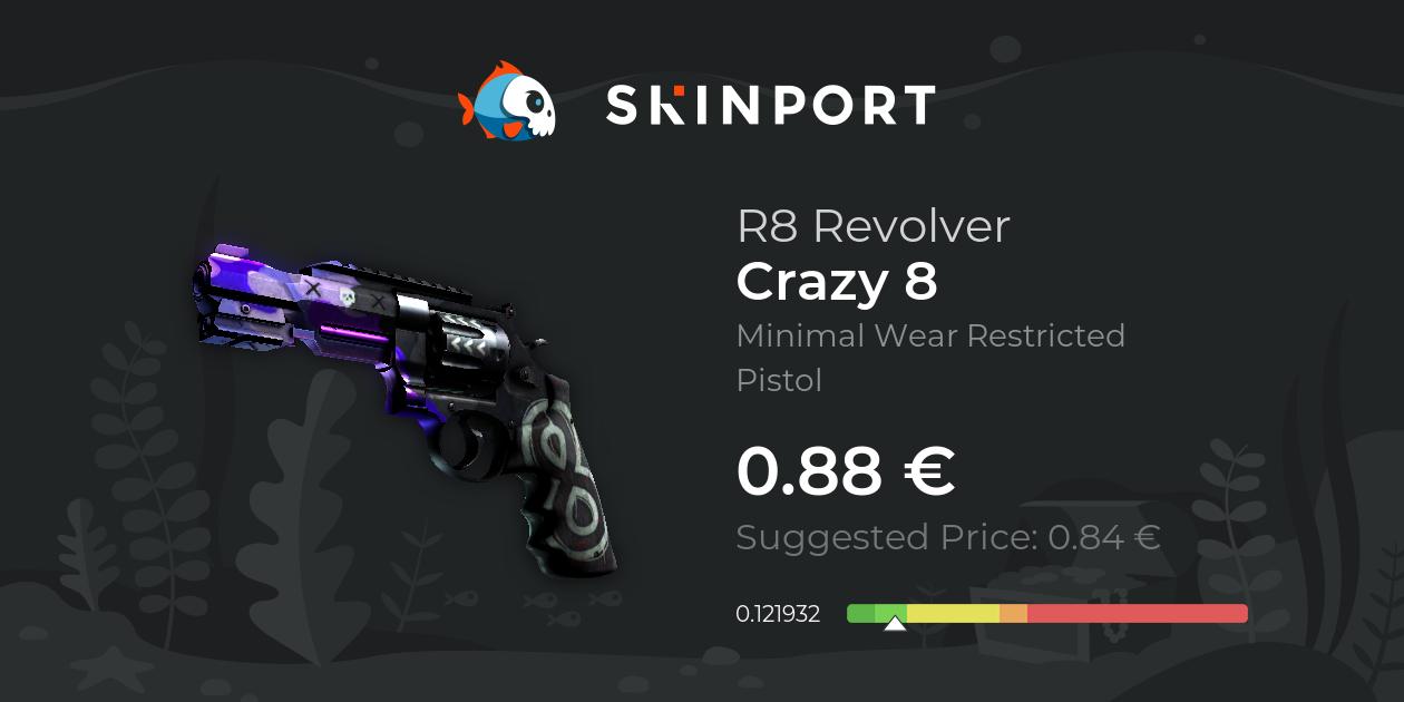 R8 Revolver | Crazy 8 (Minimal Wear) - Counter-Strike 2 - Skinport