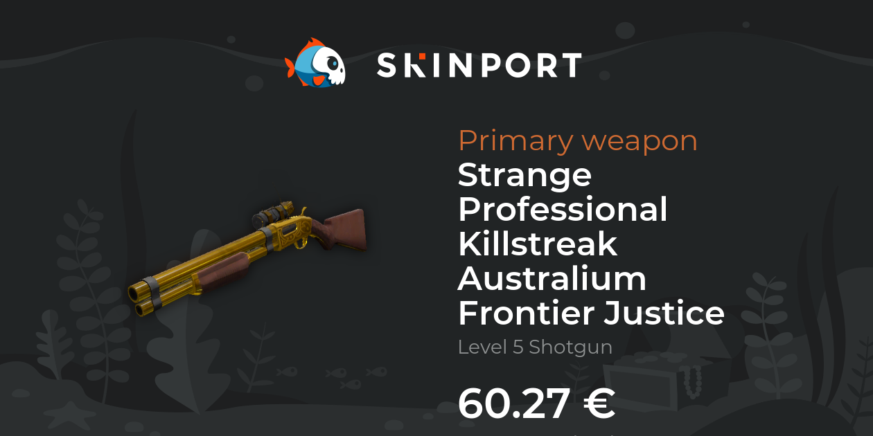 Strange Professional Killstreak Australium Frontier Justice Team