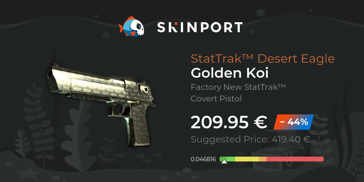 StatTrak™ Desert Eagle Golden Koi (Factory New) CSGO Skinport
