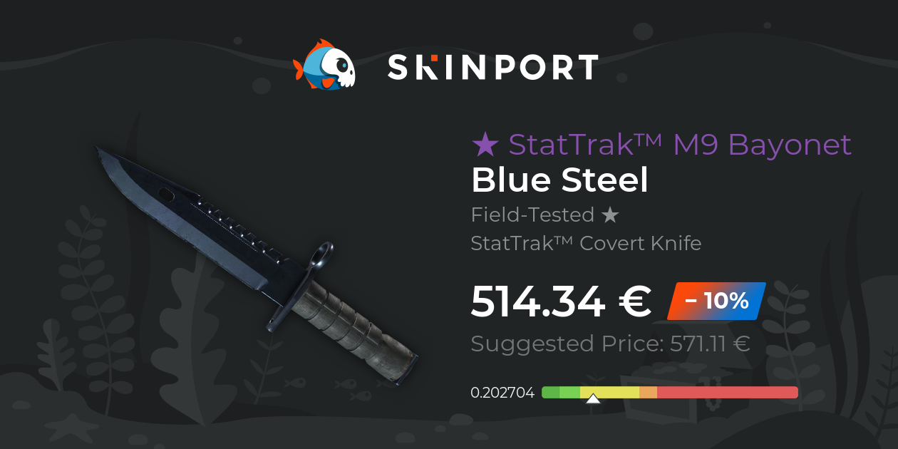 Stattrak™ M9 Bayonet Blue Steel Field Tested Counter Strike 2 