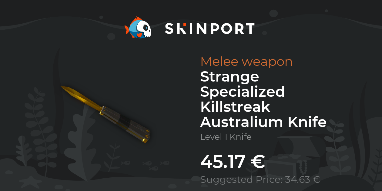 Strange Specialized Killstreak Australium Knife Team Fortress 2