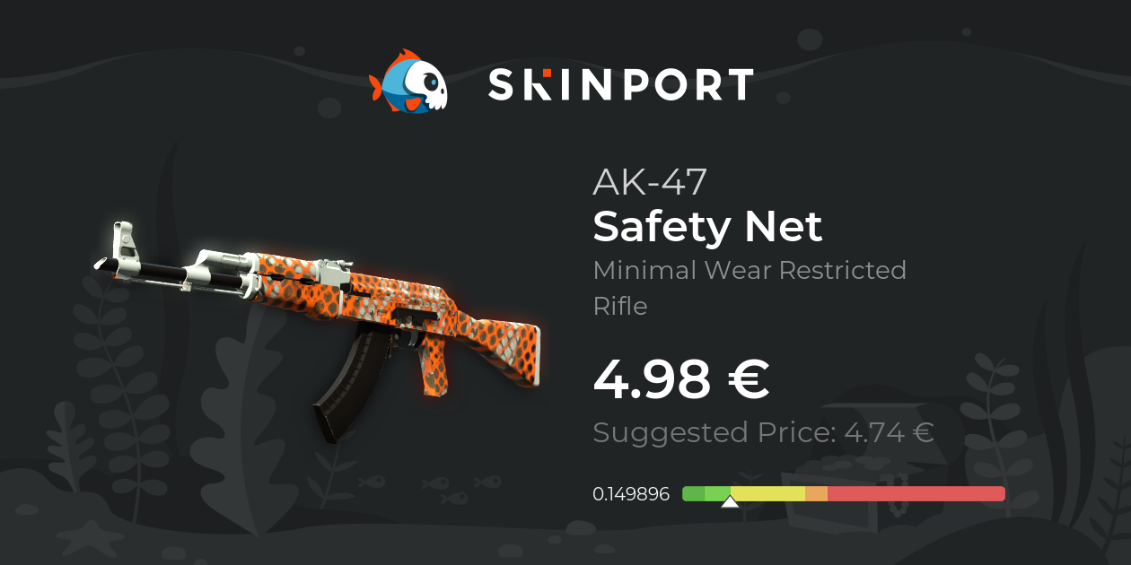 AK-47 | Safety Net (Minimal Wear) - Counter-Strike 2 - Skinport