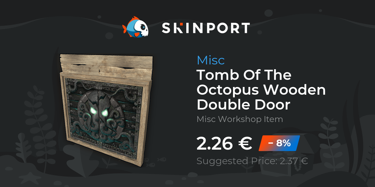 Tomb Of The Octopus Wooden Double Door - Rust - Skinport