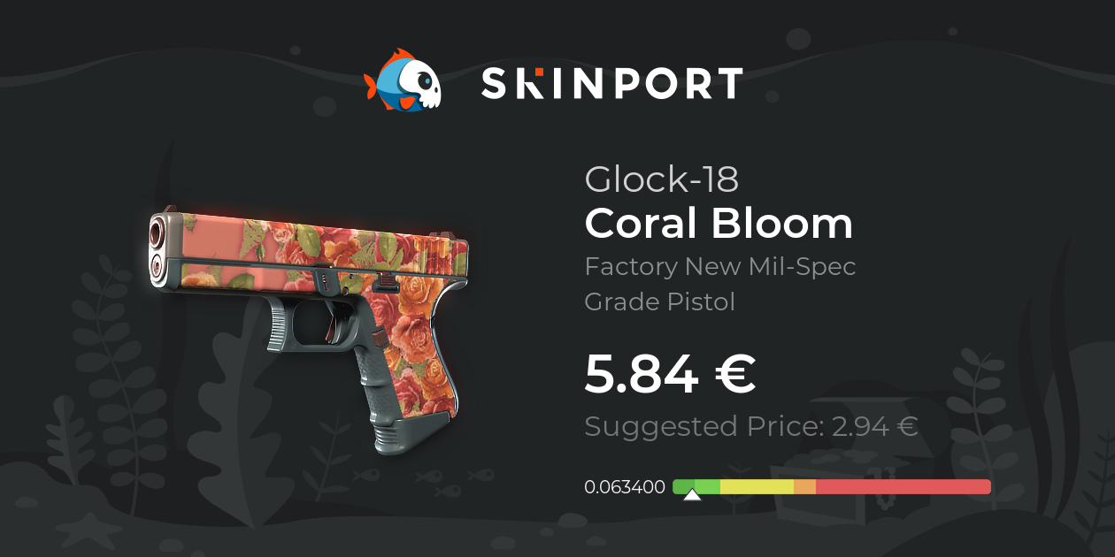 Glock-18 | Coral Bloom (Recién fabricado) - Counter-Strike 2 - Skinport