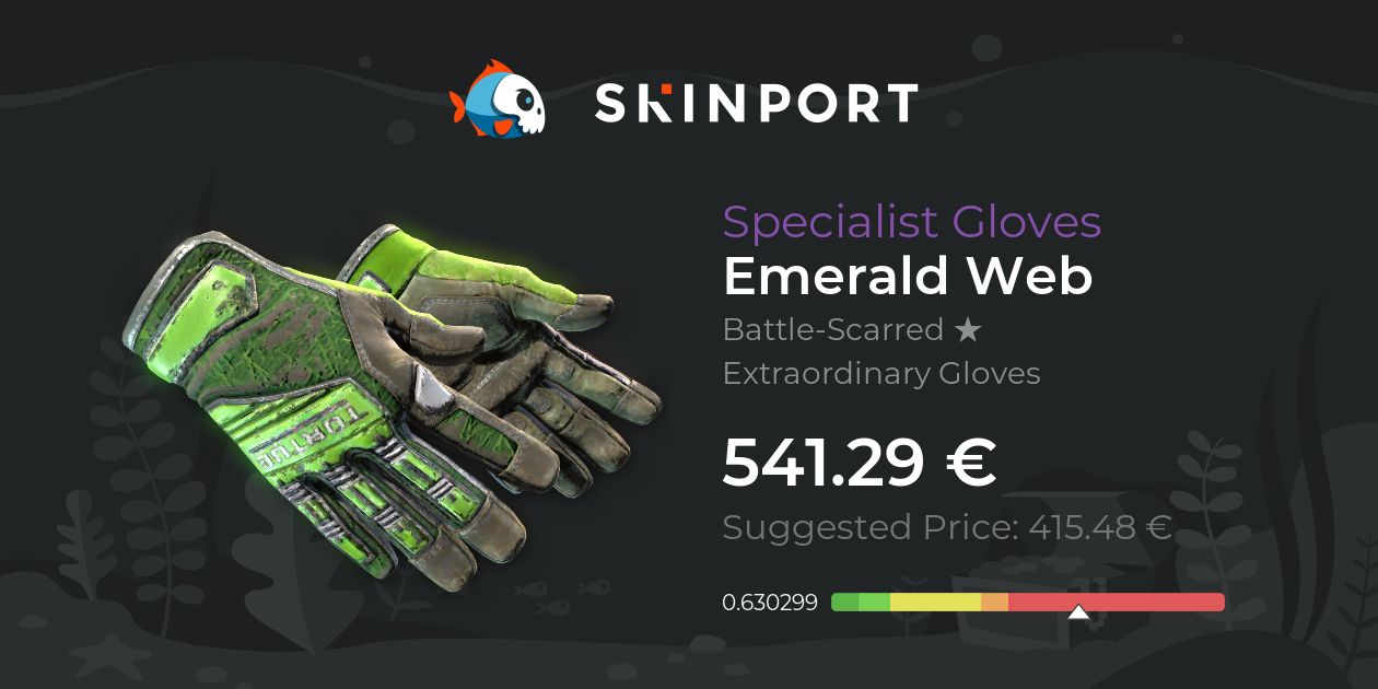 Specialist Gloves | Emerald Web (Battle-Scarred) - Counter-Strike 2 ...