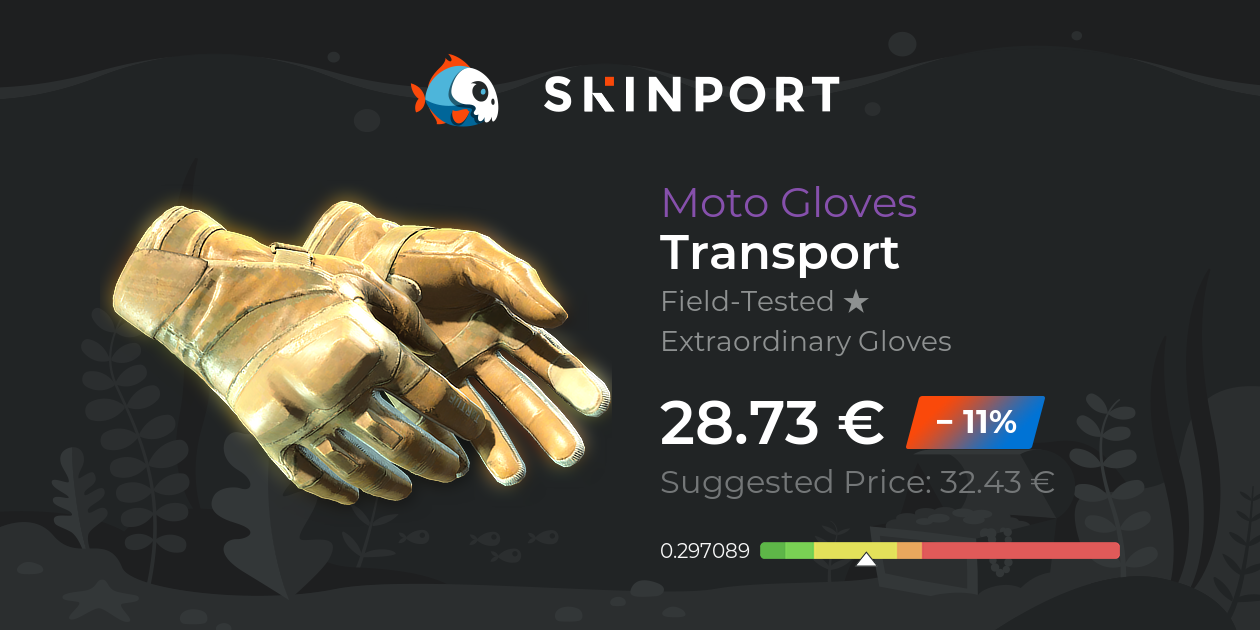 Moto Gloves | Transport (Field-Tested) - Counter-Strike 2 - Skinport