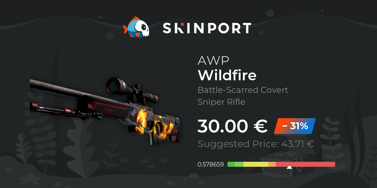 AWP | Wildfire (Battle-Scarred) - Counter-Strike 2 - Skinport