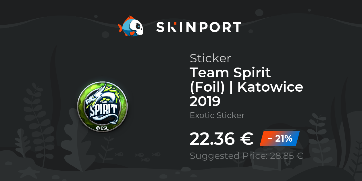 Sticker Team Spirit (Foil) Katowice 2019 CounterStrike 2 Skinport