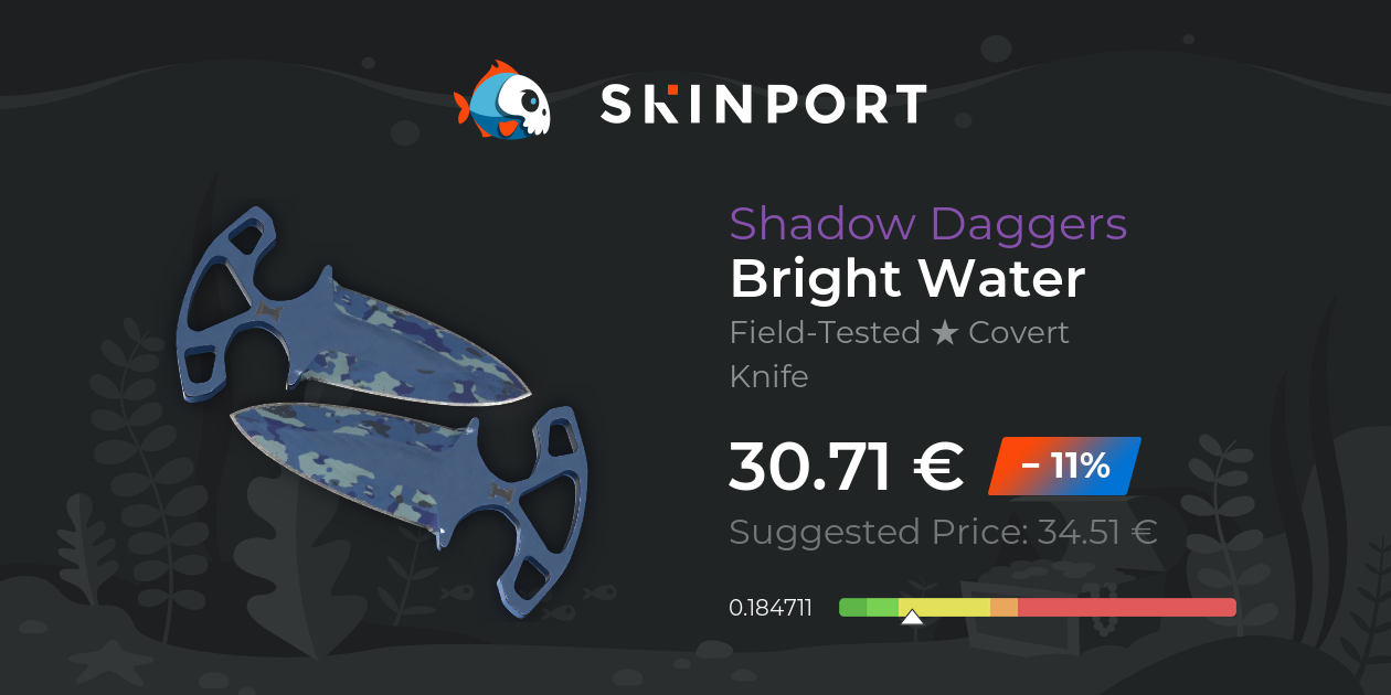 Shadow Daggers | Bright Water (Field-Tested) - Counter-Strike 2 - Skinport
