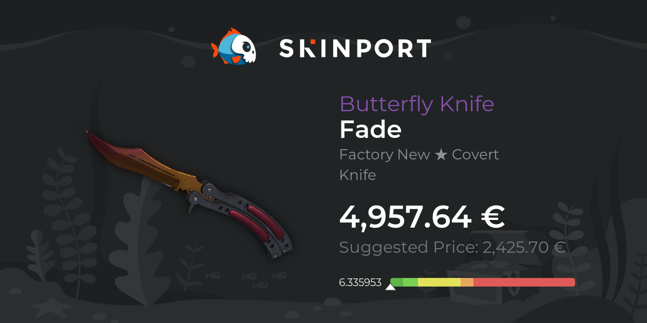 Butterfly Knife Fade (Factory New) CSGO Skinport