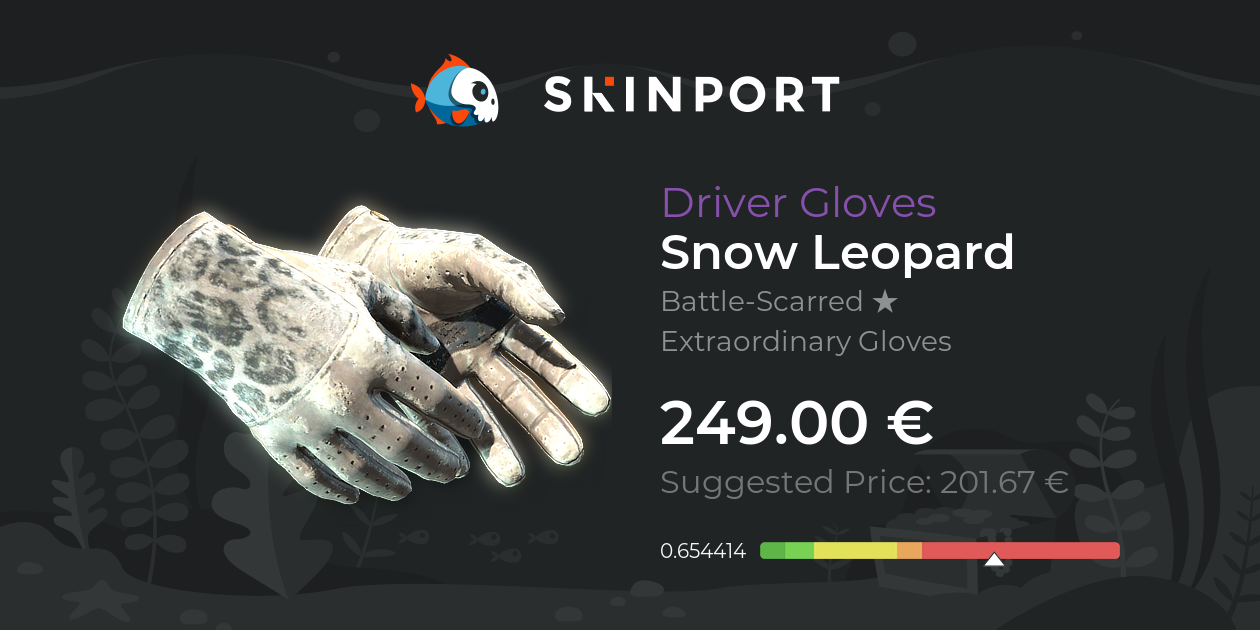 Driver Gloves | Snow Leopard (Battle-Scarred) - Counter-Strike 2 - Skinport