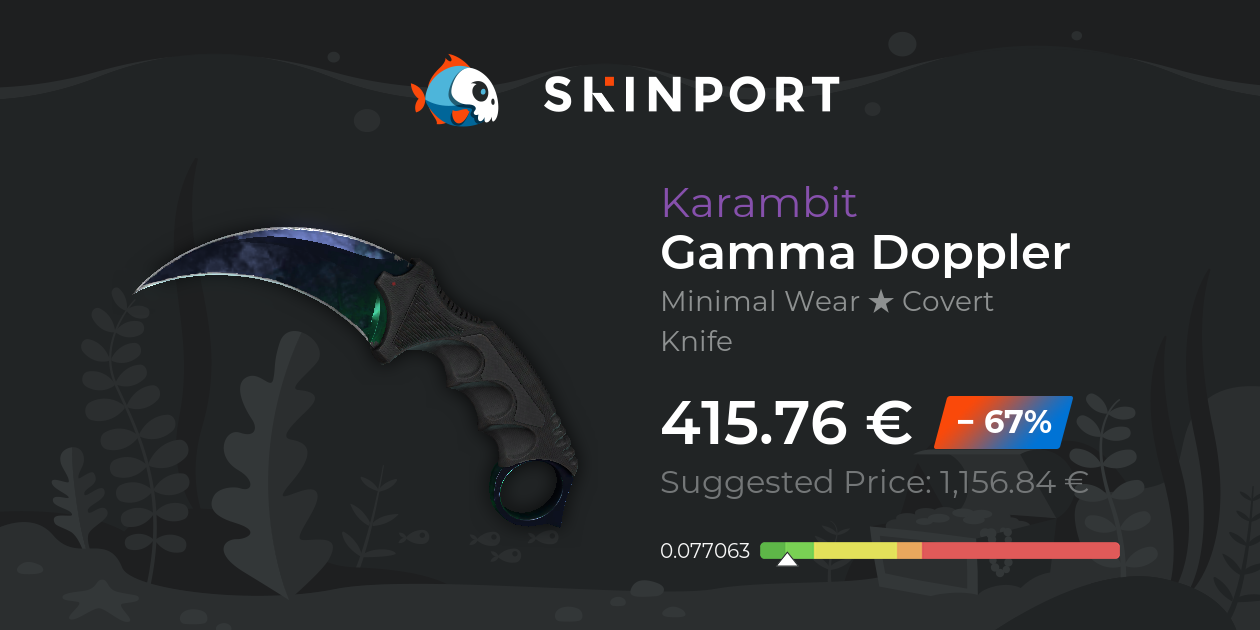 Karambit (★) | Gamma Doppler (Fabrikneu) - Counter-Strike 2 - Skinport