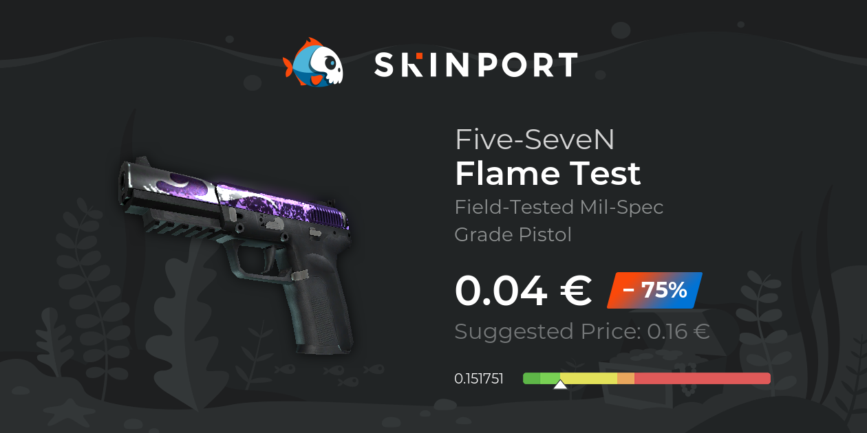Five-SeveN | Flame Test (Field-Tested) - CS:GO - Skinport