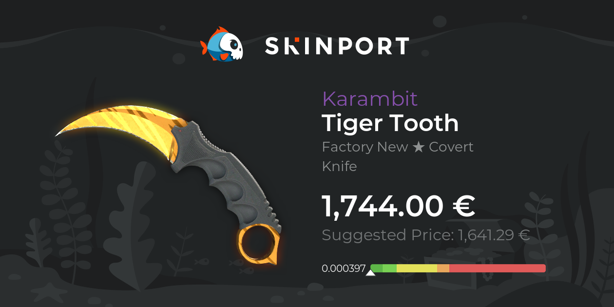 Karambit | Tiger Tooth (Factory New) - Counter-Strike 2 - Skinport