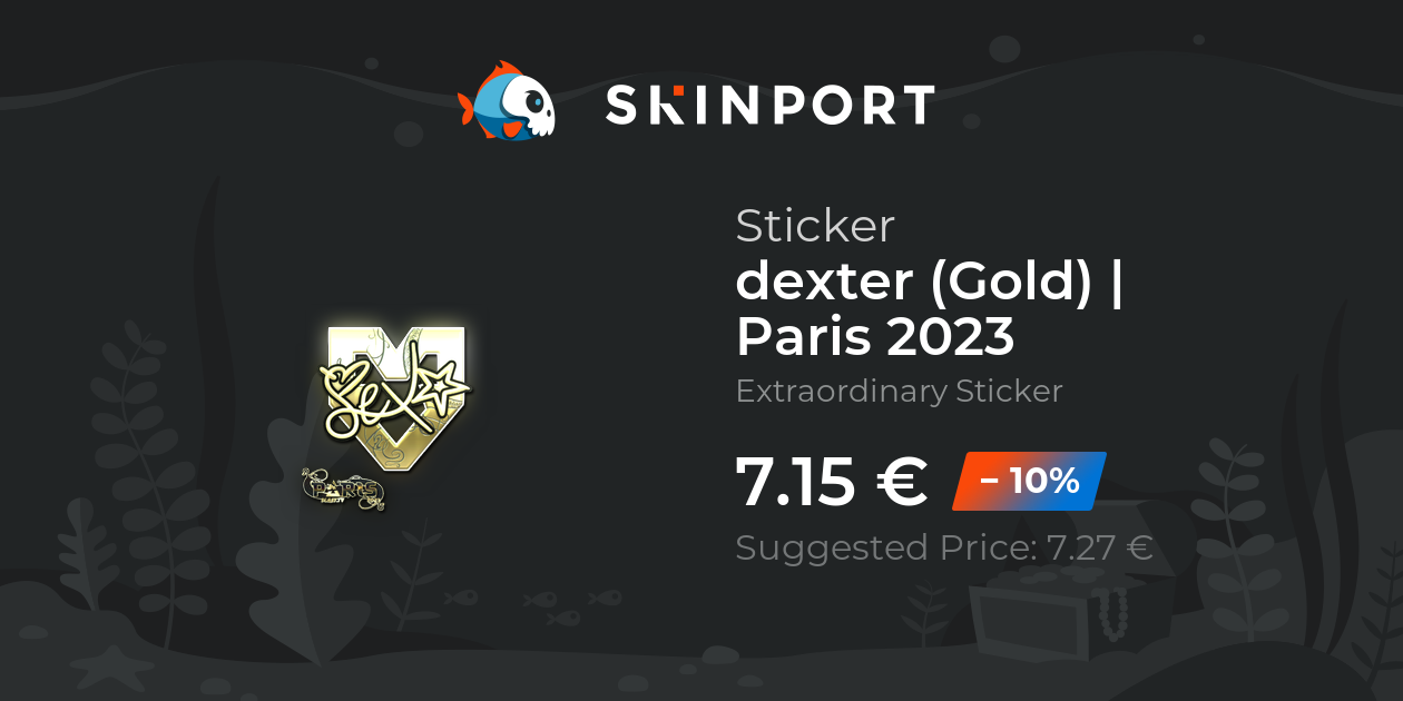 Sticker | dexter (Gold) | Paris 2023 - Counter-Strike 2 - Skinport