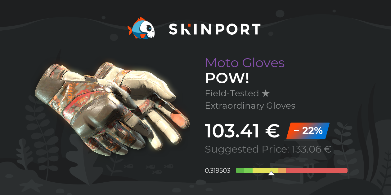 Moto Gloves | POW! (Field-Tested) - Counter-Strike 2 - Skinport