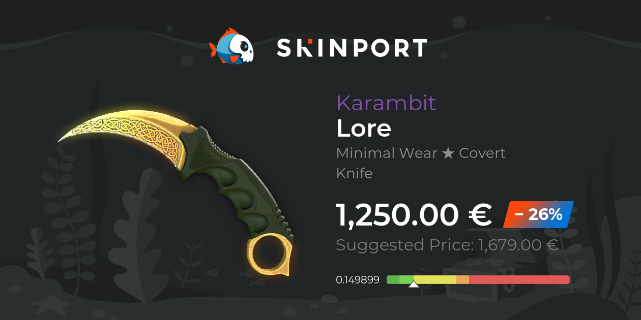 Karambit ★ | Lore (Usura minima) - Counter-Strike 2 - Skinport