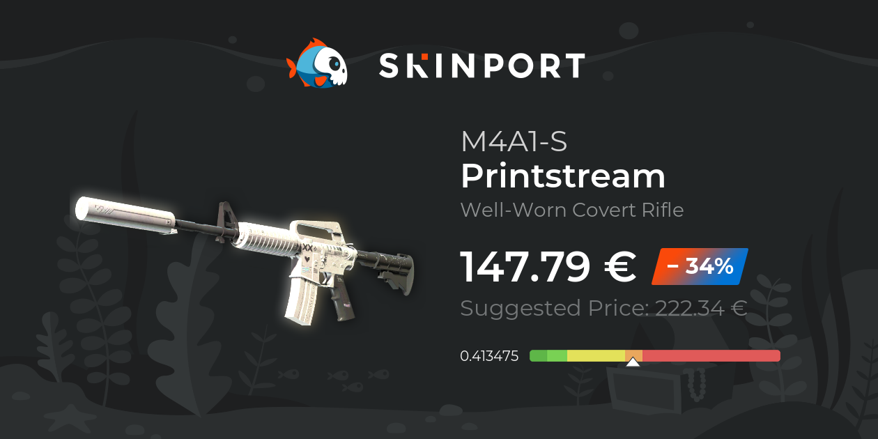 M4A1S Printstream (WellWorn) CounterStrike 2 Skinport