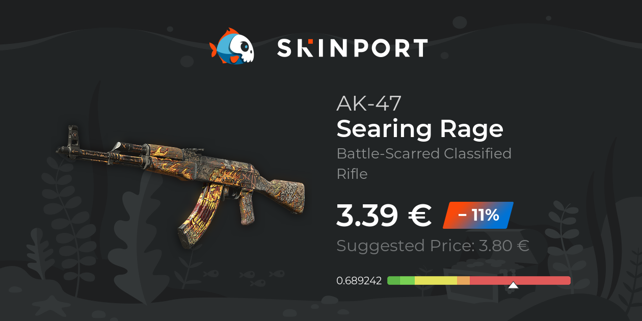AK-47 | Searing Rage (Battle-Scarred) - Counter-Strike 2 - Skinport