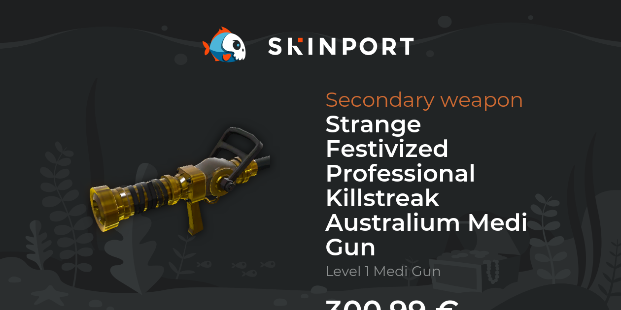 Strange Festivized Professional Killstreak Australium Medi Gun Team