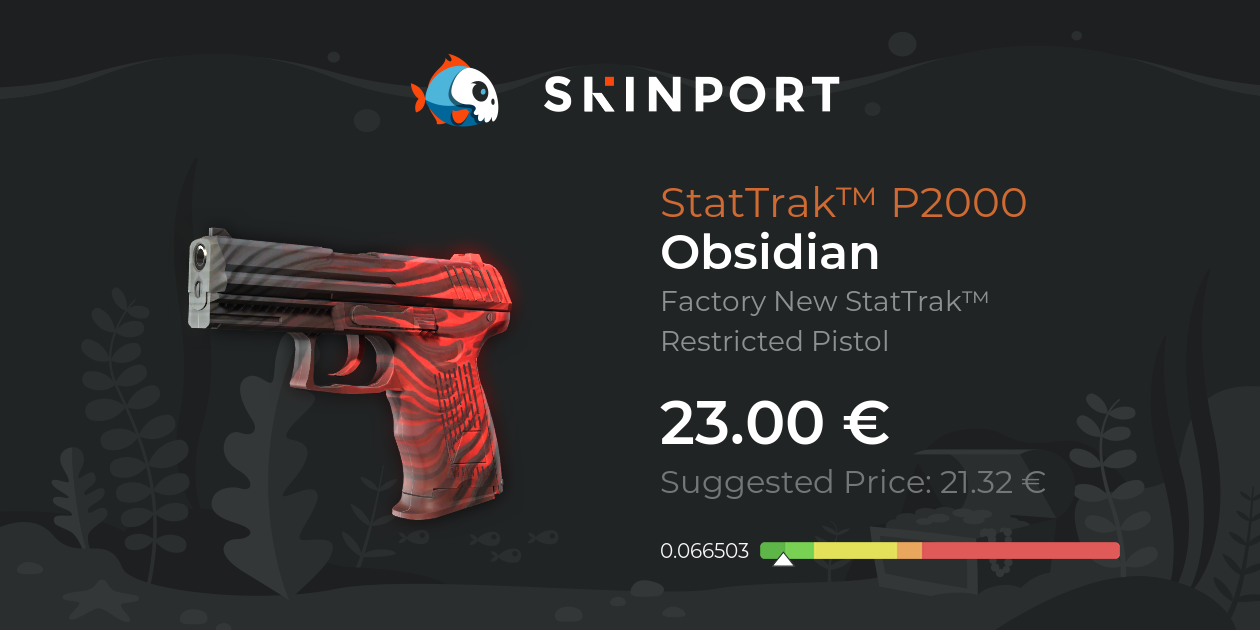 P2000 (StatTrak™) | Obsidian (Fabrikneu) - Counter-Strike 2 - Skinport