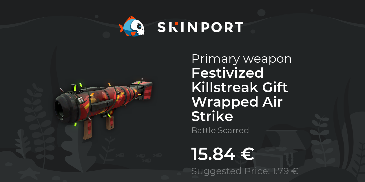 Festivized Killstreak Gift Wrapped Air Strike (Battle Scarred) Team