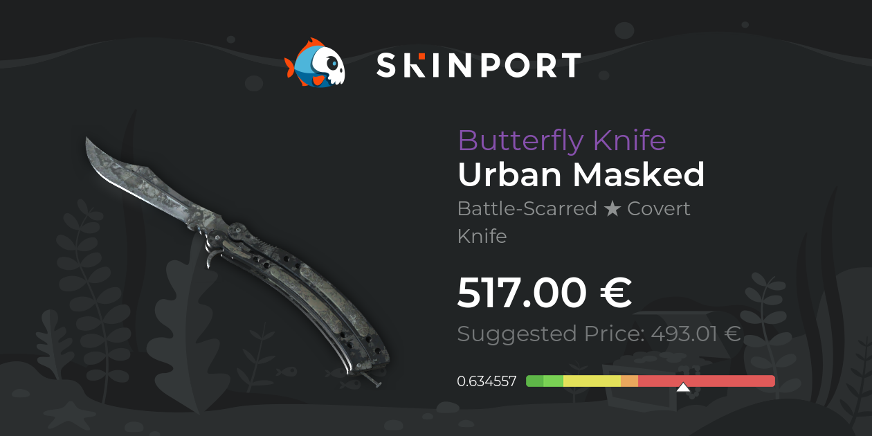Butterfly Knife Urban Masked (BattleScarred) CounterStrike 2