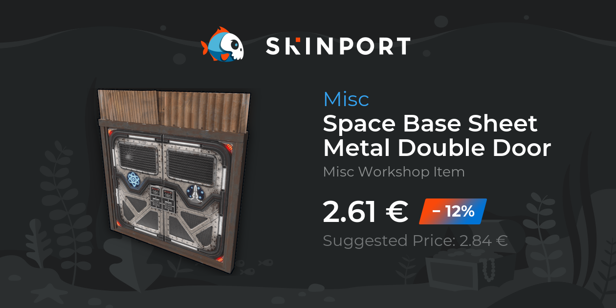 Space Base Sheet Metal Double Door - Rust - Skinport