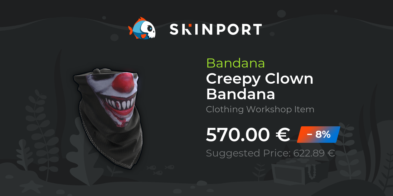 Creepy Clown Bandana - Rust - Skinport