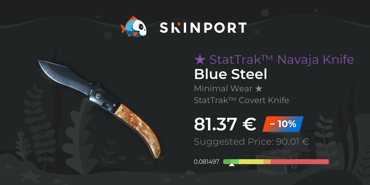 StatTrak™ Navaja Knife | Blue Steel (Minimal Wear) - Counter-Strike 2 ...
