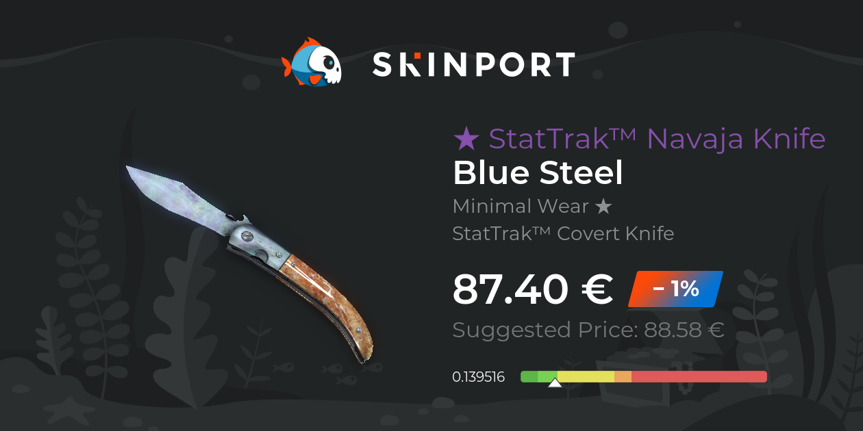 StatTrak™ Navaja Knife Blue Steel (Minimal Wear) CounterStrike 2