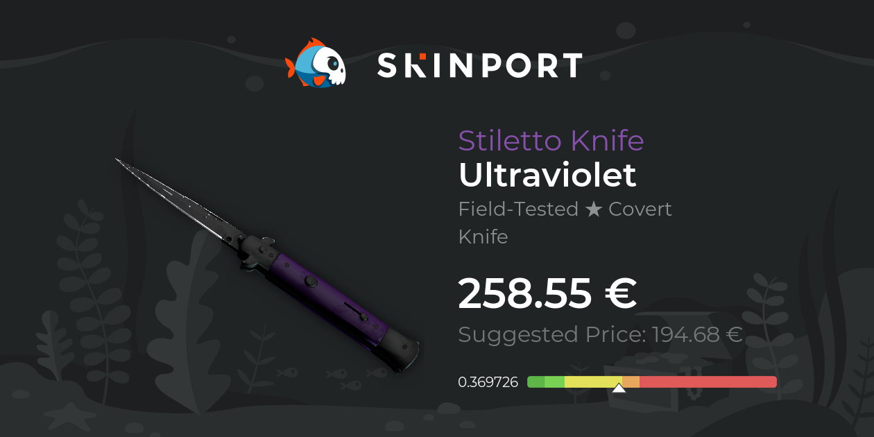 Stiletto-kniv (★) | Ultraviolet (Afprøvet i marken) - CS:GO - Skinport