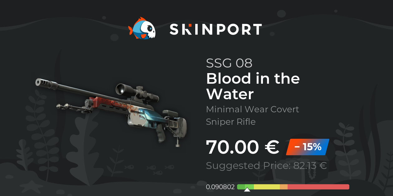 SSG 08 | Blood in the Water (Minimal Wear) - Counter-Strike 2 - Skinport