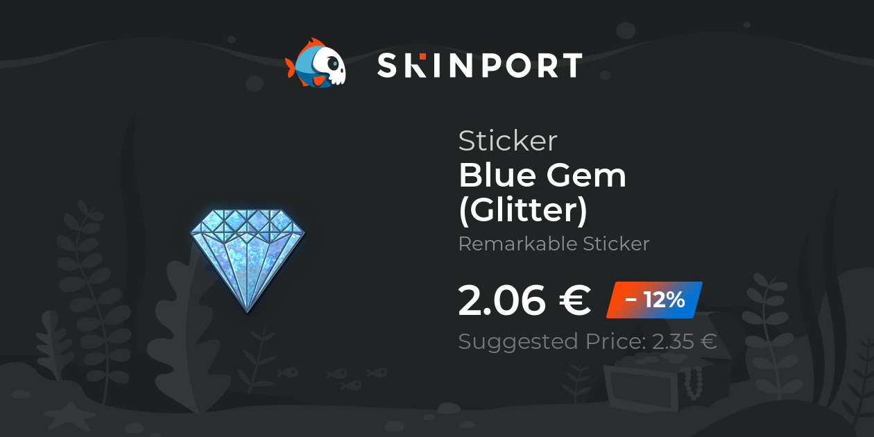 Sticker | Blue Gem (Glitter) - Counter-Strike 2 - Skinport