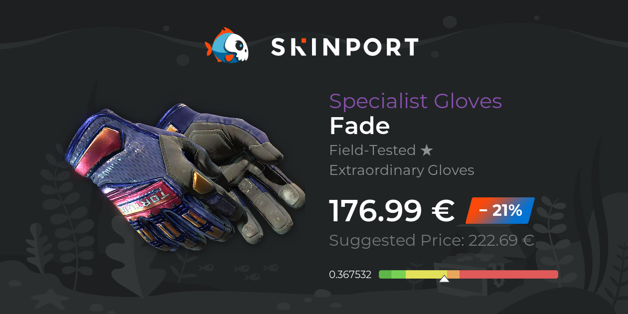 Specialist Gloves | Fade (Field-Tested) - Counter-Strike 2 - Skinport