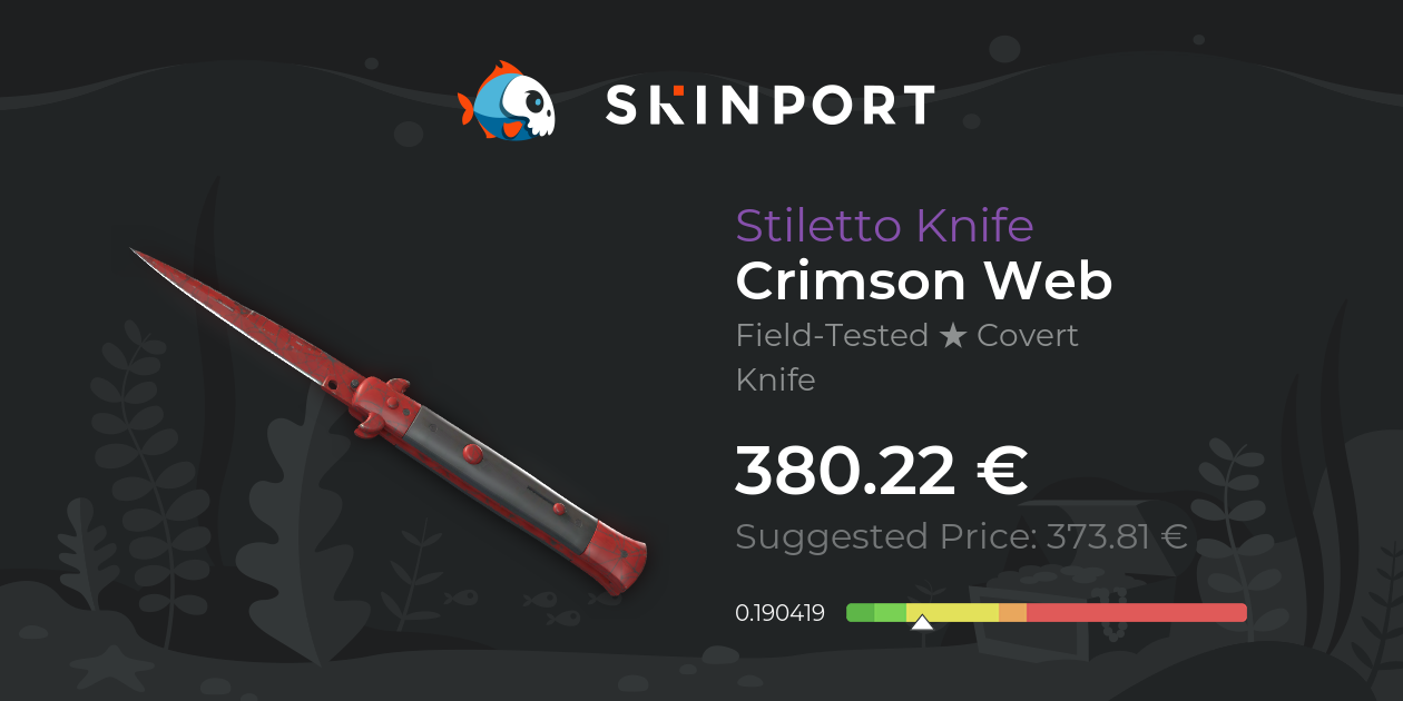 Stiletto Knife | Crimson Web (Field-Tested) - Counter-Strike 2 - Skinport