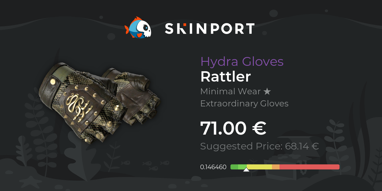 Hydra Gloves Rattler (Minimal Wear) CounterStrike 2 Skinport