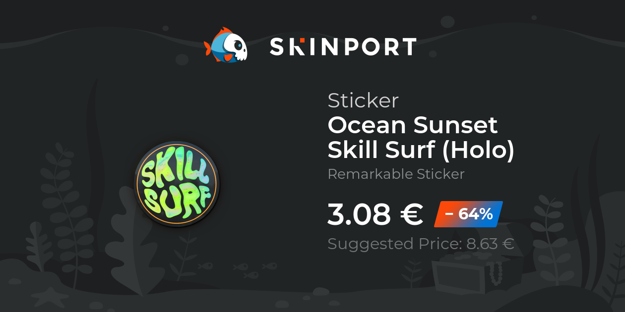 Sticker Ocean Sunset Skill Surf (Holo) CounterStrike 2 Skinport