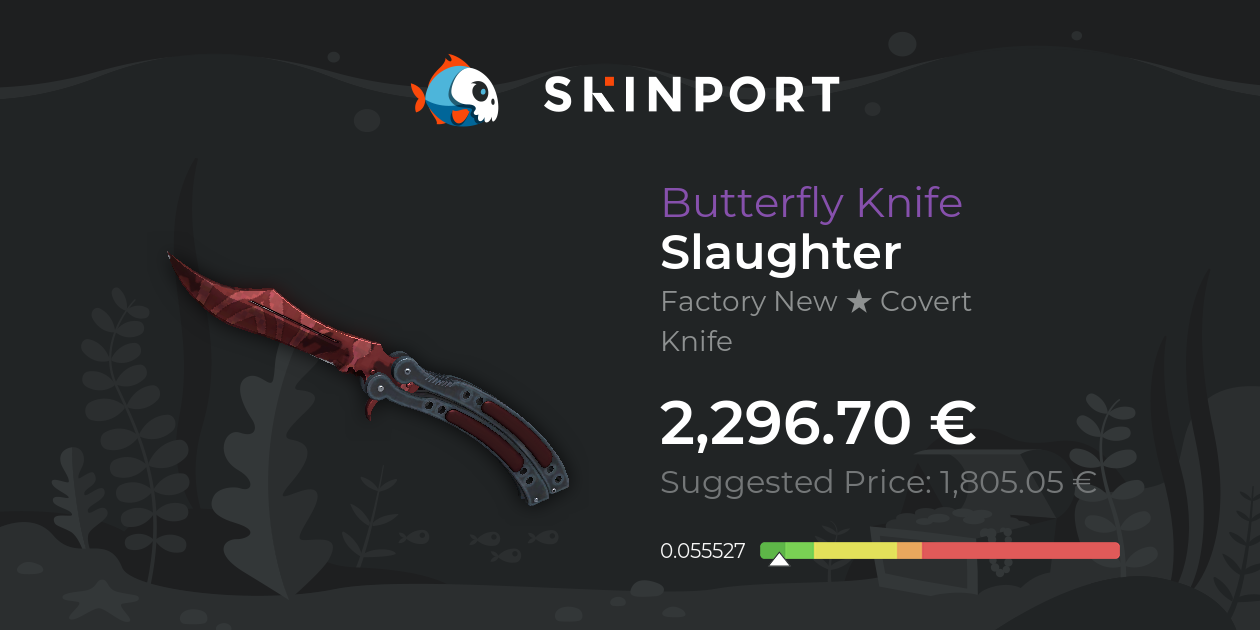 Butterfly Knife Slaughter (Factory New) CSGO Skinport