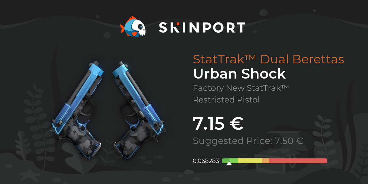 StatTrak™ Dual Berettas | Urban Shock (Fabriksny) - Counter-Strike 2 ...