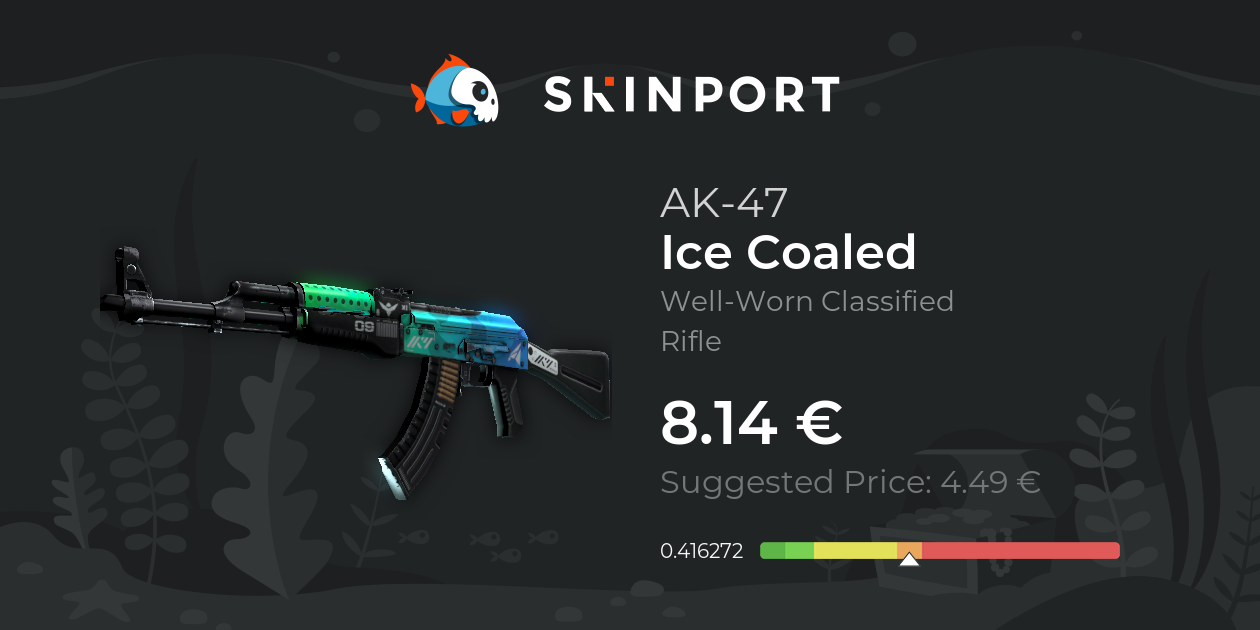 AK-47 | Ice Coaled (Well-Worn) - CS:GO - Skinport