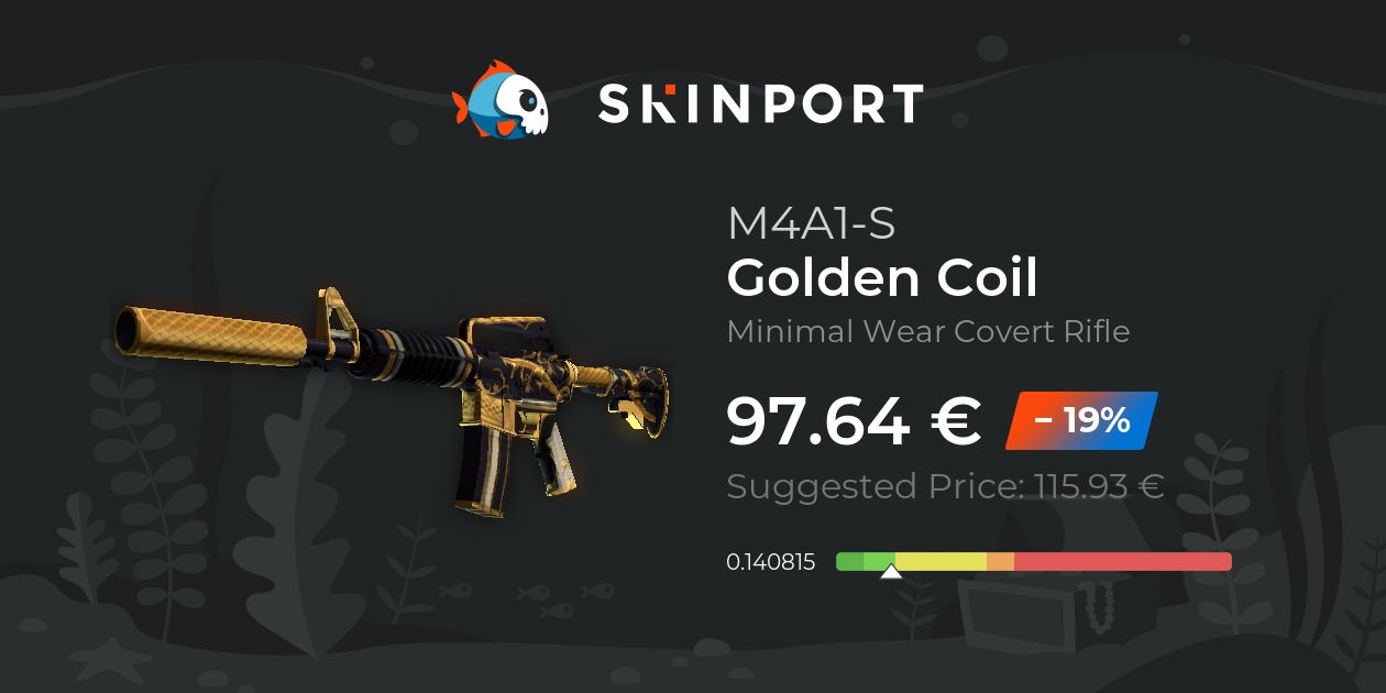 M4A1-S | Golden Coil (Minimal Wear) - CS2 - Skinport