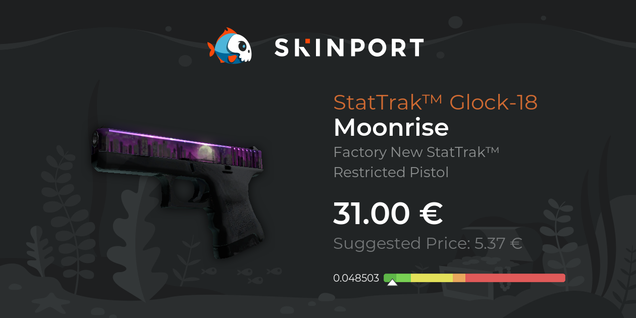 Stattrak™ Glock 18 Moonrise Factory New Csgo Skinport