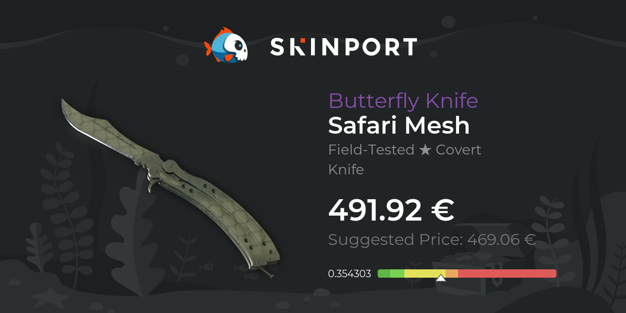 Butterfly Knife Safari Mesh (FieldTested) CounterStrike 2 Skinport